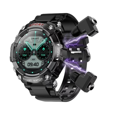 Un bon prix. Obtenez le meilleur des deux mondes avec TWS Smart Watch et écouteurs sans fil Parfait pour les amateurs de fitness en ligne