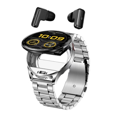 Experimente a combinação perfeita de estilo e função com o relógio inteligente TWS e os fones de ouvido sem fio