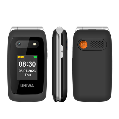Bom preço. UNIWA V202T Preto Pessoa Idosa Smart Phone 1450mAh Botão SOS Alta Força on-line