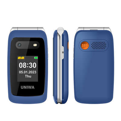 Un bon prix. Appel rapide téléphones mobiles pour personnes âgées 1450mAh UNIWA V202T bleu léger en ligne
