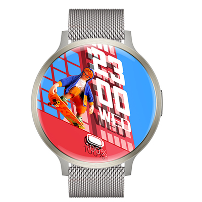 1.73' AMOLED HD Display Round Shape Smart Watch Sensor de frequência cardíaca de consumo