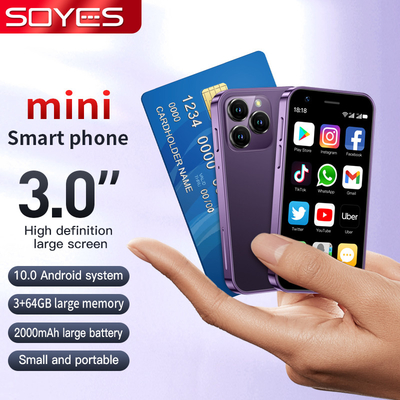 Un bon prix. Quad Core 4G Mini Smartphone 3+32GB XS16 Android 10.0 Smartphone avec écran de 3 pouces en ligne