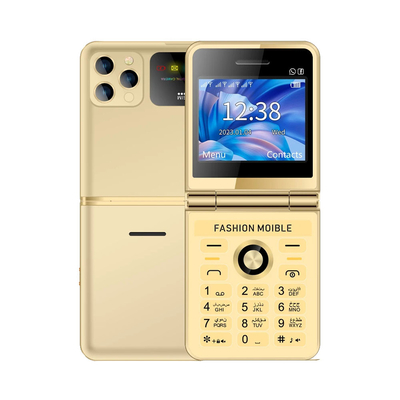 Lâmpada de lanterna LED Super Feature Feature Phone P20 dobrável 2.4''HD Screen Quatro SIM Dial Bluetooth