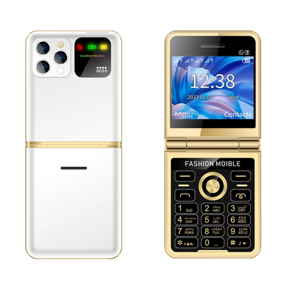 Quatro SIM Dial Bluetooth Lâmpada de lanterna LED Super Feature Feature Telefone P20 dobrável 2.4 '' HD Screen