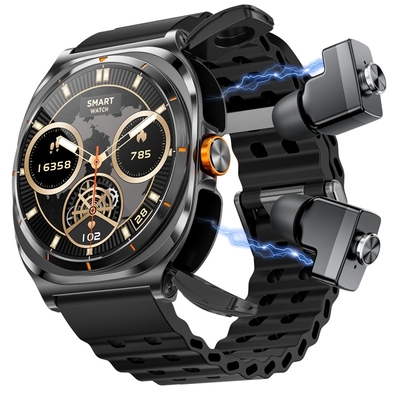 Un bon prix. Nouveau GT98 Ultra Smart Watch Homme TWS casque 2 en 1 NFC 1,53 