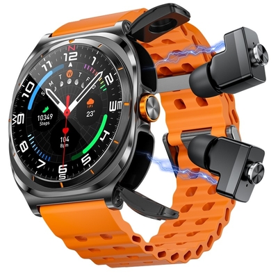 Un bon prix. TWS casque 2 en 1 NFC 1,53 pouces AMOLED Fitness Tracker Santé Smartwatch GT98 Ultra en ligne