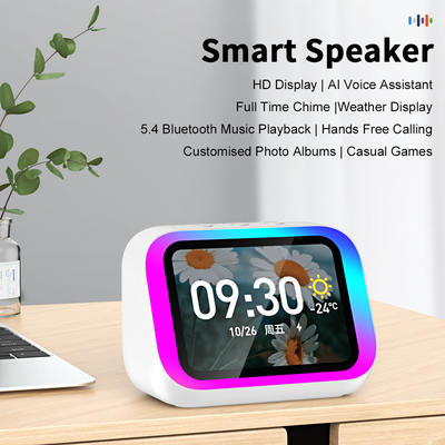 Bom preço. Display de temperatura do ecrã Bluetooth Control Table Speaker FM Relógio Bluetooth inteligente on-line