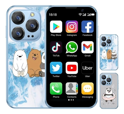 Un bon prix. A8 Pro-a 3 pouces Mini 3g Téléphone rouge 2+16g Android 9.0 Enfants Téléphone mobile Cadeau d'anniversaire Offrir des autocollants en ligne