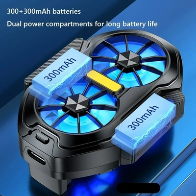 Bom preço. FS01 Dual Fan Mobile Phone Cooler for Phones Rechargeable Plug-in Options on-line