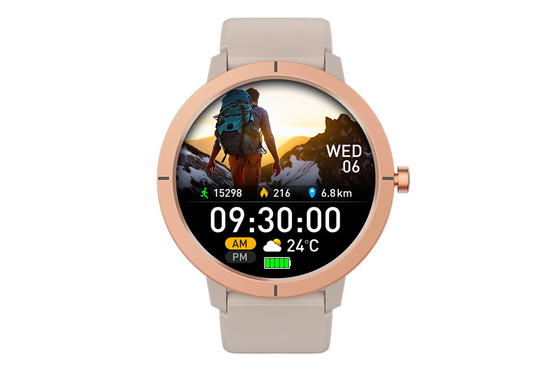 Woman Man Smart Watch 5ATM Waterproof GPS Built-in Dual-band GNSS Bluetooth Gold And Bluetooth Equipped