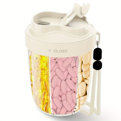 Good price 1pc 7-Compartment Portable Pill Organizer With Food-Safe BPA-Free Plastic online
