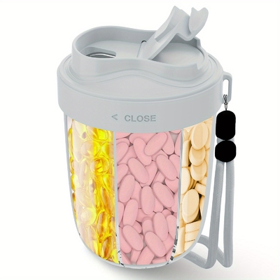 Good price Black Beige And Pink Portable Pill Organizer With Food Contact Approval For Daily Use And Travel online