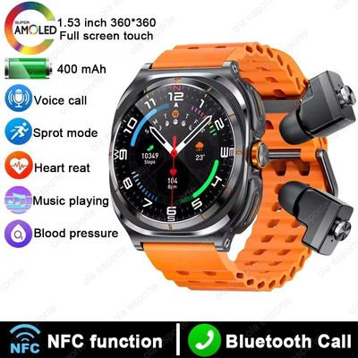Good price GT98 Headphones Smart Watch,1.53 inch, Support Bluetooth Call / NFC / Heart Rate online