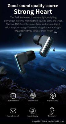 Good price 2 In 1 Smart Watch Integrated with Wireless Earbuds and Equipped with Heart Rate Monitoring online