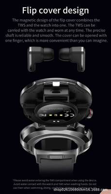 Good price 2 In 1 Smart Watch Offering Wireless Earbuds 185 Inch IPS Screen Bluetooth 50 and Built in G Sensor online