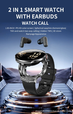 Good price T100 BT Call Wireless  2 in 1 TWS Earphone Fitness Tracker AI Noise Cancelling Music Headset online