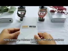Heart Rate Sensors Supported 2 In 1 Smart Watch with Bluetooth Headset